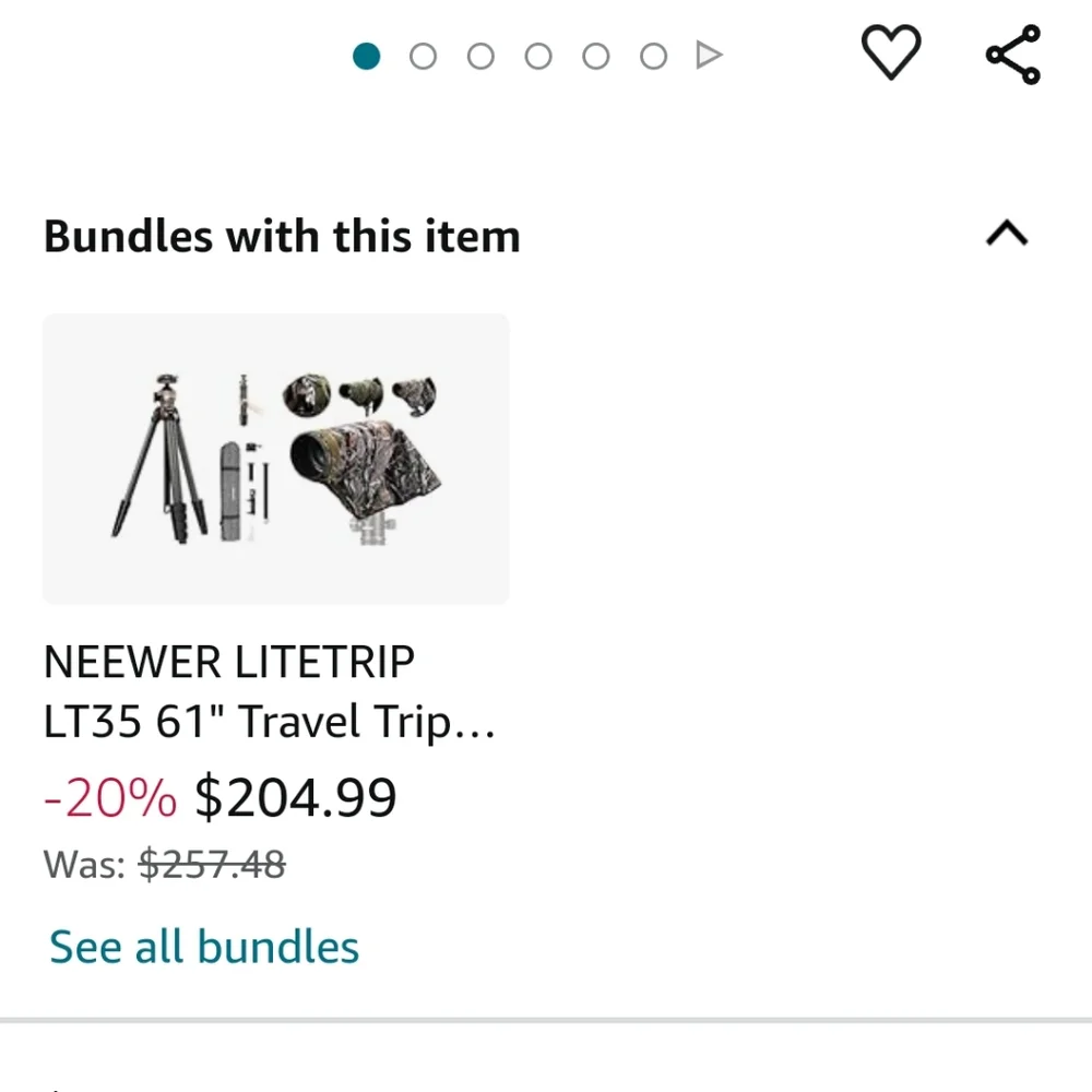 Neewer LITETRIP LT35 61 Travel Tripod carbonfiber w/ pan Tilt profile ball head
